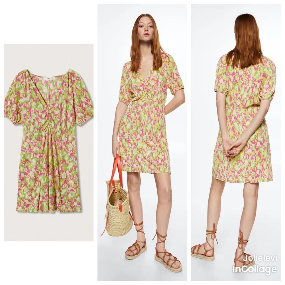 Mango Floral print dress